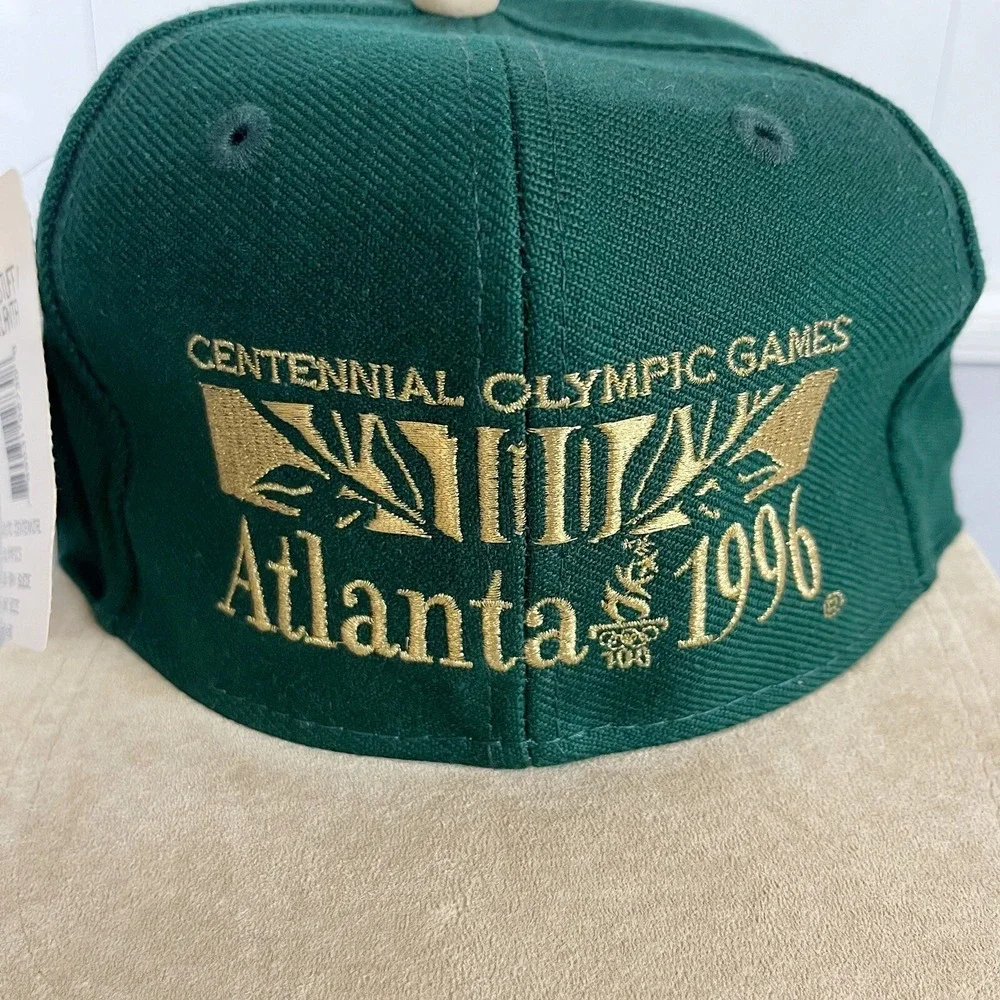 Vintage Atlanta 1996 Olympics SnapBack Hat Green Centennial Games Cap Rare New!